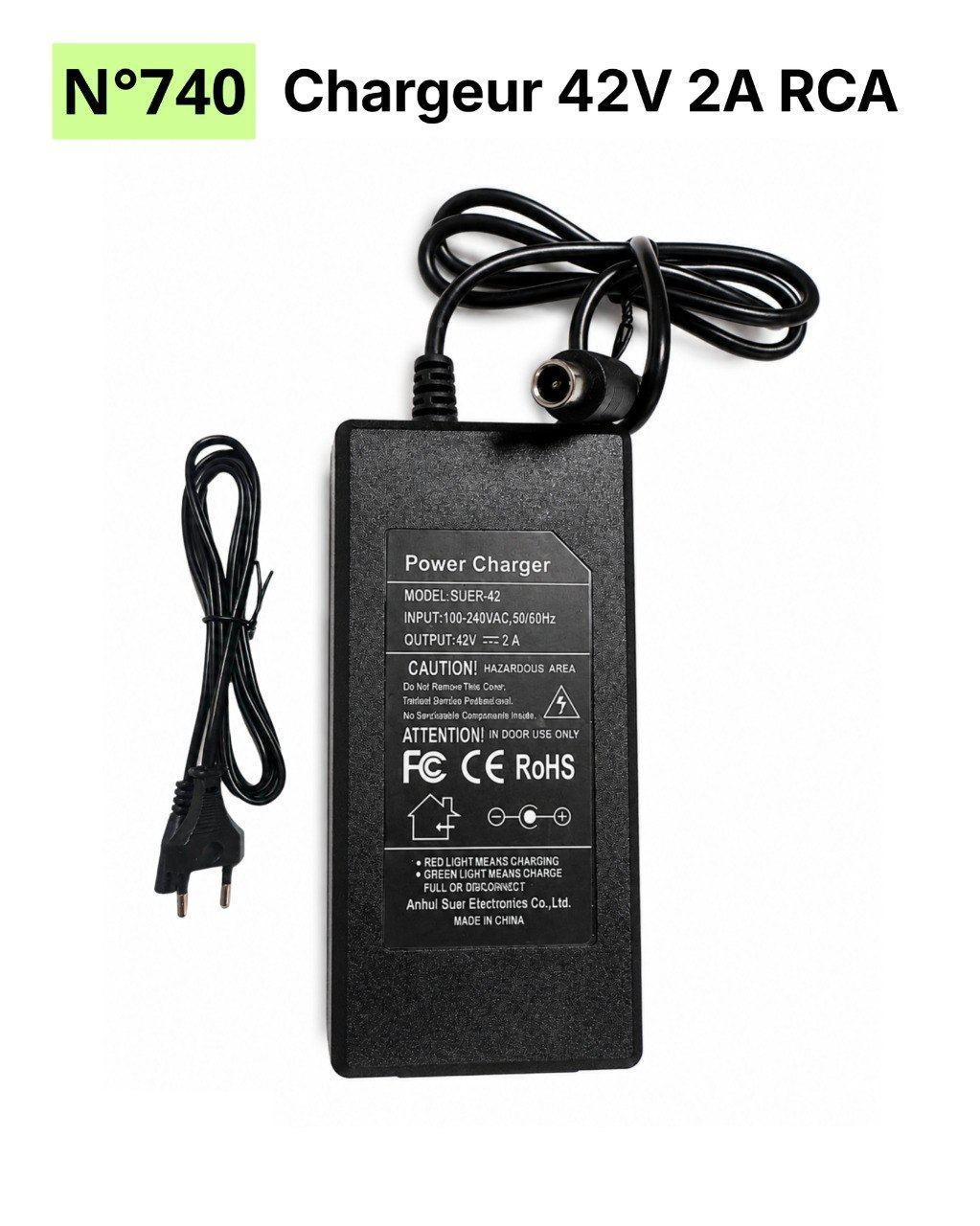 Chargeur 42V 2A RCA