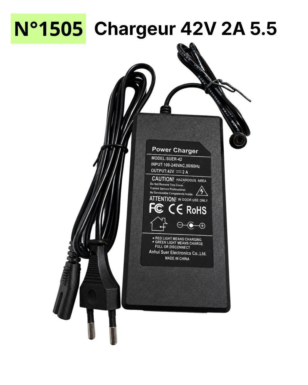 Chargeur 42V 2A 5.5